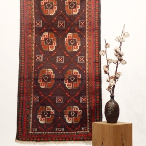 Antique Madad Khani Baluch rug from Afghanistan. 256×92 cms