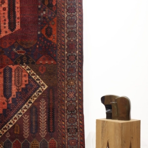 Vintage Herat Baluch war rug from Afghanistan. 227×148 cms