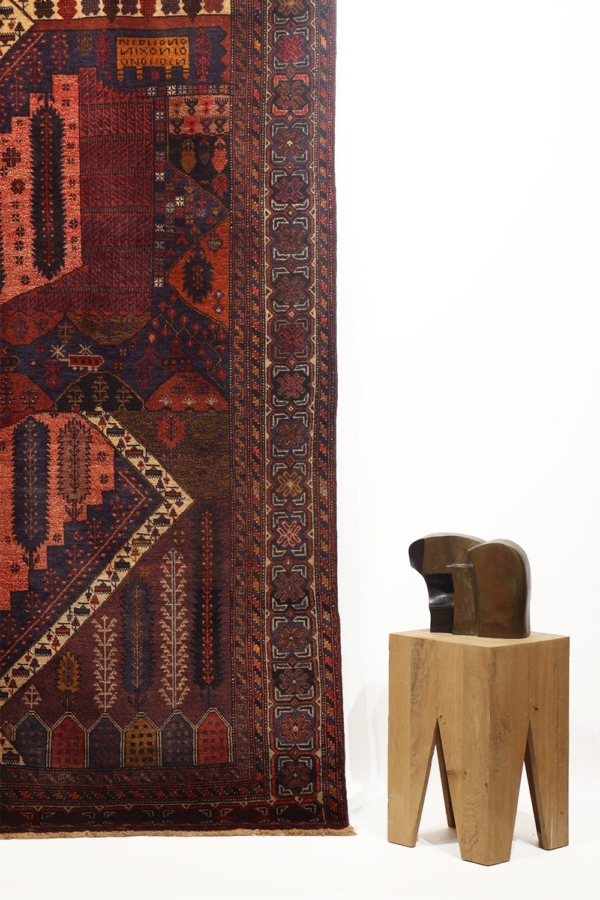 Vintage Herat Baluch war rug from Afghanistan. 227×148 cms