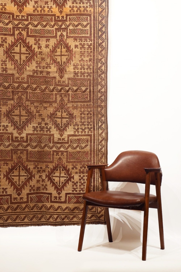Alfombra antigua Kohistan Baluch, Afganistán. 220x116 cms