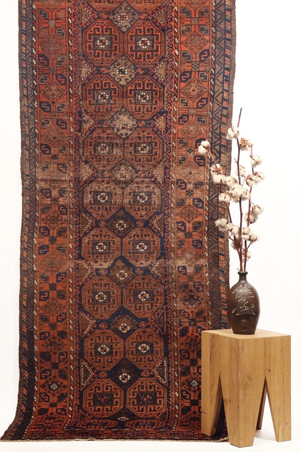 Antique Sistan Serkhat Baluch rug from Afghanistan. 267×105 cms
