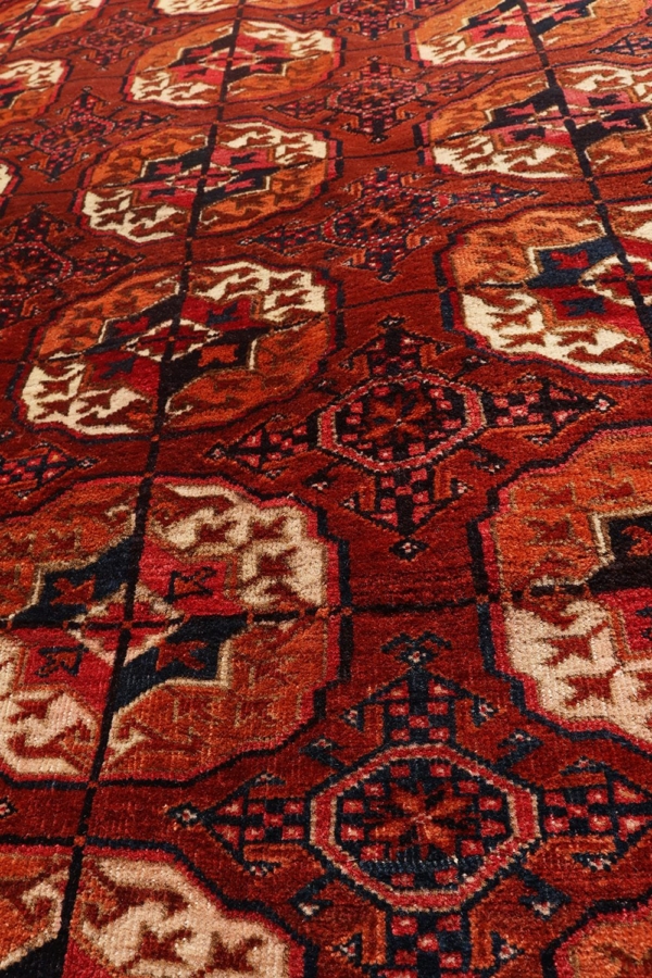 Alfombra antigua turkomana, Turkmenistan. 360×215 cms - Imagen 3