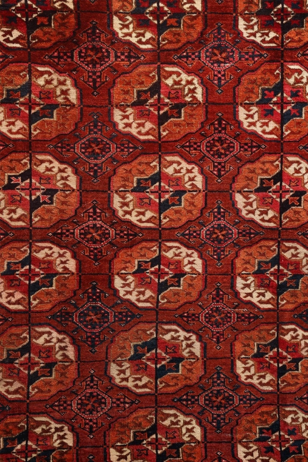 Alfombra antigua turkomana, Turkmenistan. 360×215 cms - Imagen 4