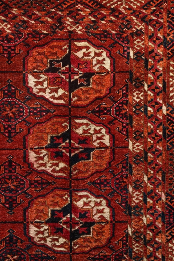 Alfombra antigua turkomana, Turkmenistan. 360×215 cms - Imagen 7