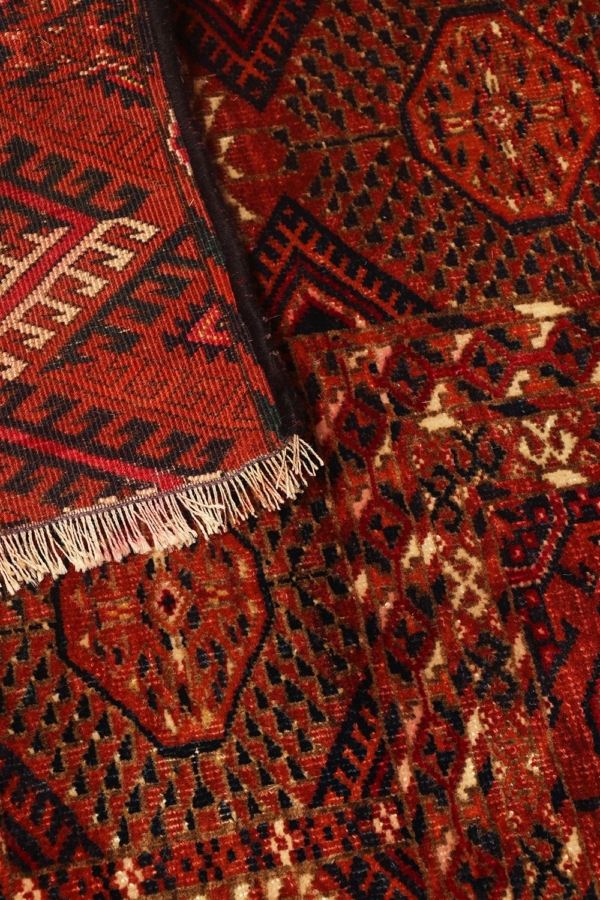 Alfombra antigua turkomana, Turkmenistan. 360×215 cms - Imagen 8