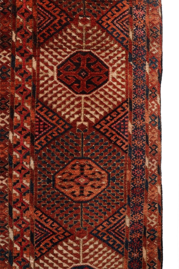 Alfombra antigua turkomana, Turkmenistan. 360×215 cms - Imagen 9