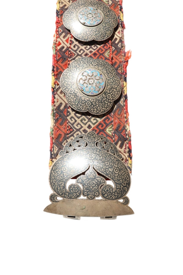 Antique Turkman belt from Afghanistan. 800 gr. - Image 5