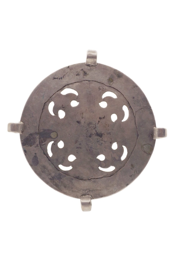 Antique Turkman pendant from Afghanistan. 15 cms diameter, 183 gr. - Image 4
