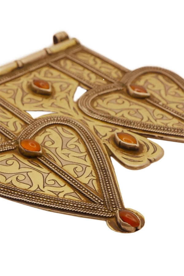 Antique turkman pendant from Afghanistan. 145 gr. - Image 2