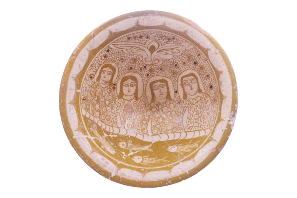 Antique 12th century Kashan ceramic from Iran