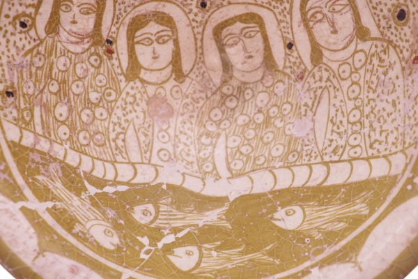 Antique 12th century Kashan ceramic from Iran - Image 3