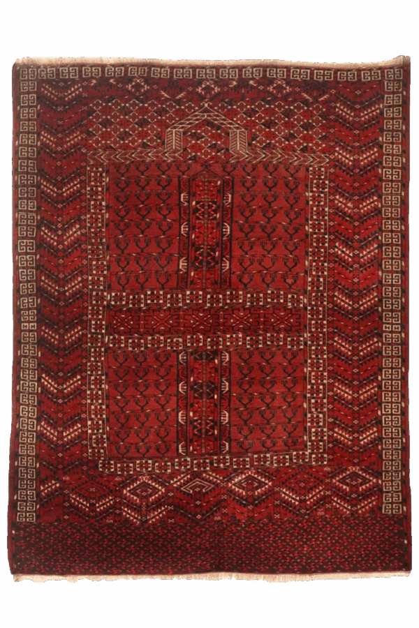 Alfombra antigua Tekke, Turkmenistán. 138x118 cms - Imagen 10