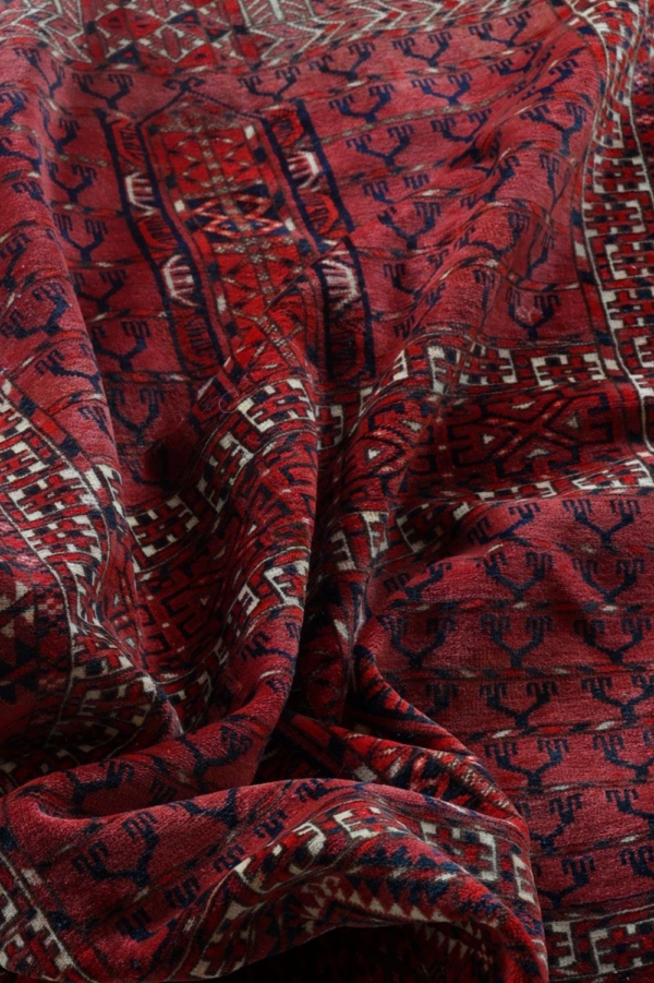 Alfombra antigua Tekke, Turkmenistán. 138x118 cms - Imagen 7