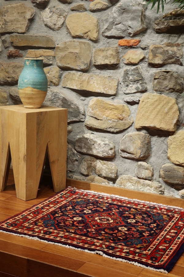 Alfombra vintage Sarugh, Irán. 64×76 cms