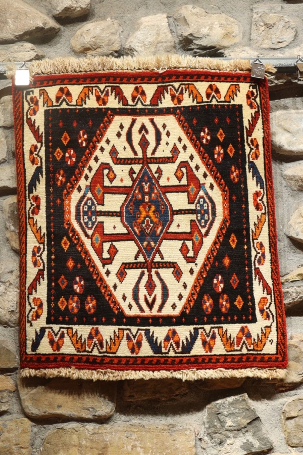 Alfombra vintage Qashqai, Irán. 68×60 cms - Imagen 2
