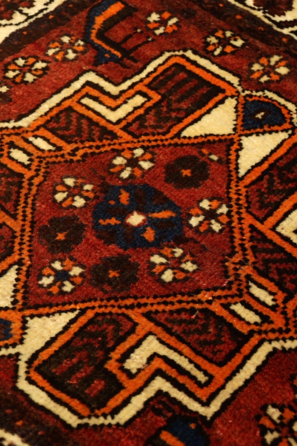 Semi-antique Qashqai rug from Iran. 50x50 cms - Image 2