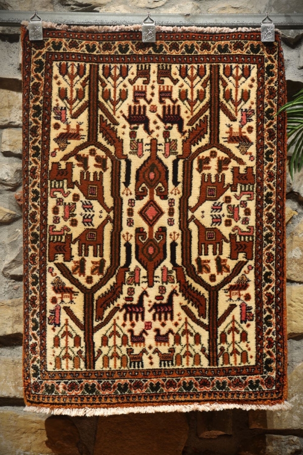 Alfombra vintage Afshar, Irán. 88×63 cms - Imagen 2