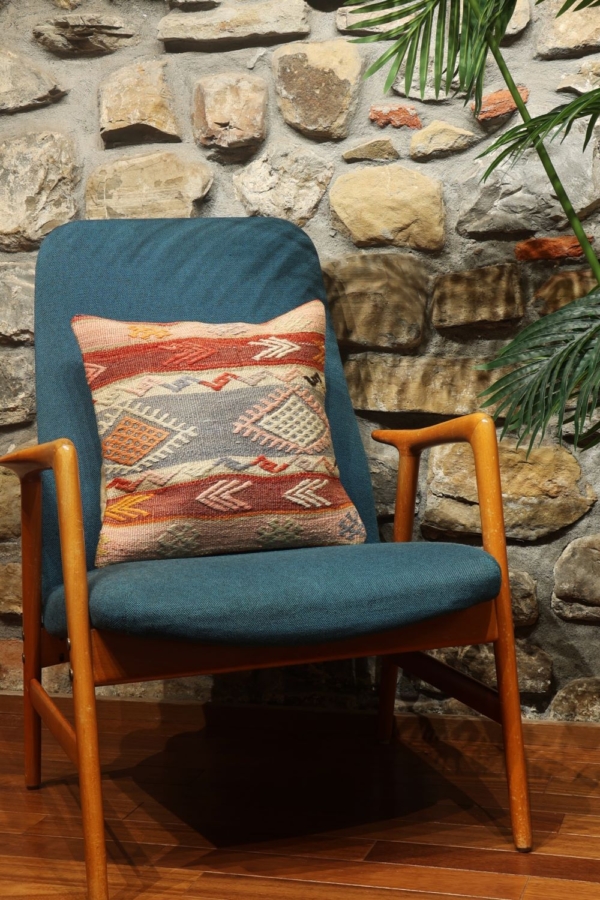 Cojín étnico de kilim, Turquía. 40×40 cms - Imagen 5