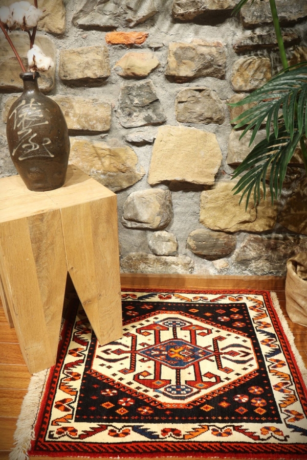 Alfombra vintage Qashqai, Irán. 68×60 cms - Imagen 7