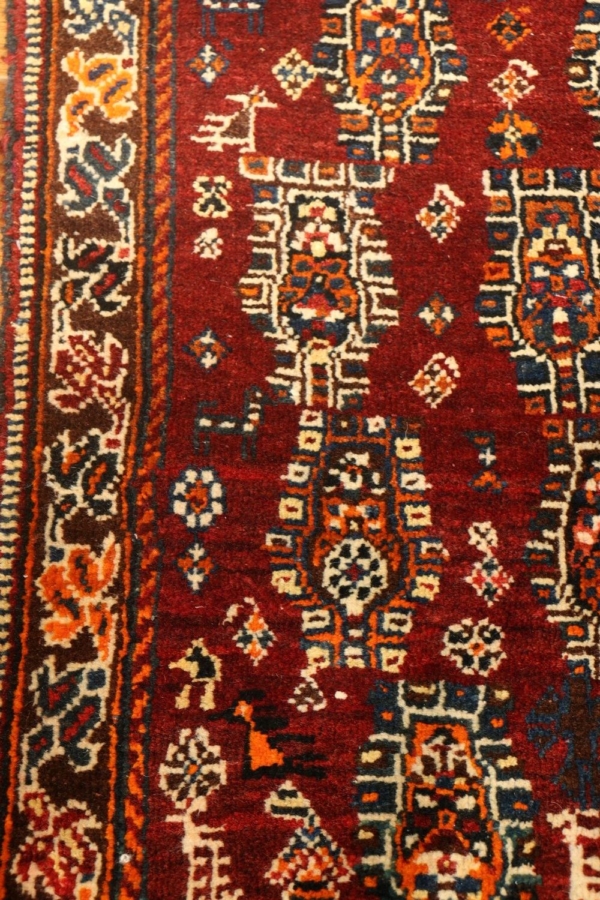 Vintage Qashqai rug from Iran. 60x65 cms - Image 7