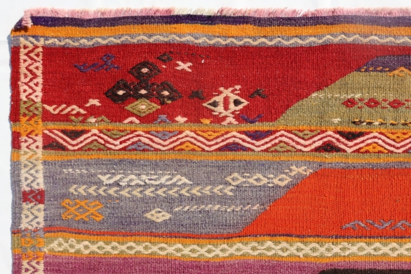 Vintage kilim from Selendi, Turkey. 114x113 cms - Image 3