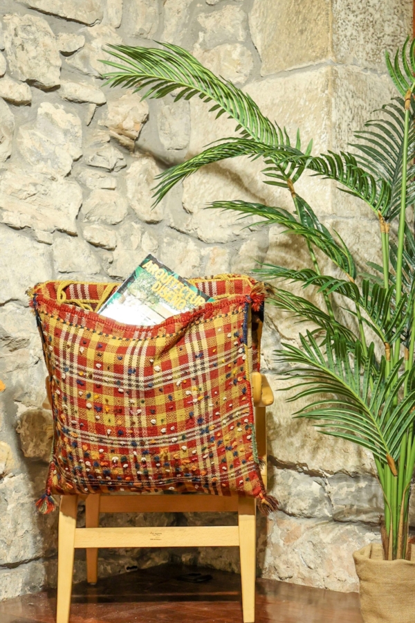 Alforja antigua QashqaI, Irán, 106x56 cms