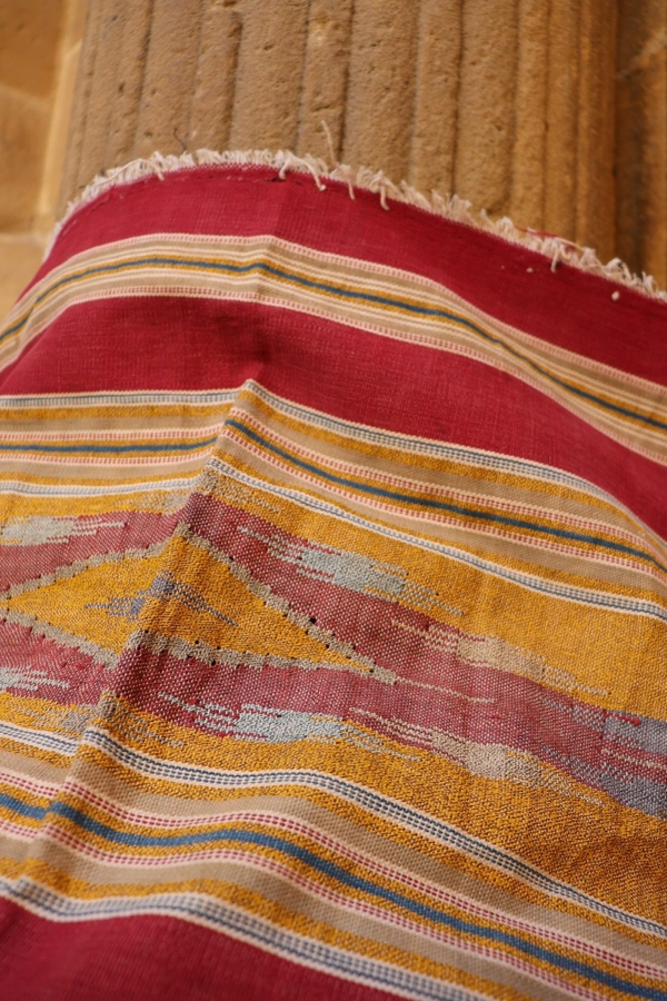 Antique Aleppo silk textile from Syria. - Image 5