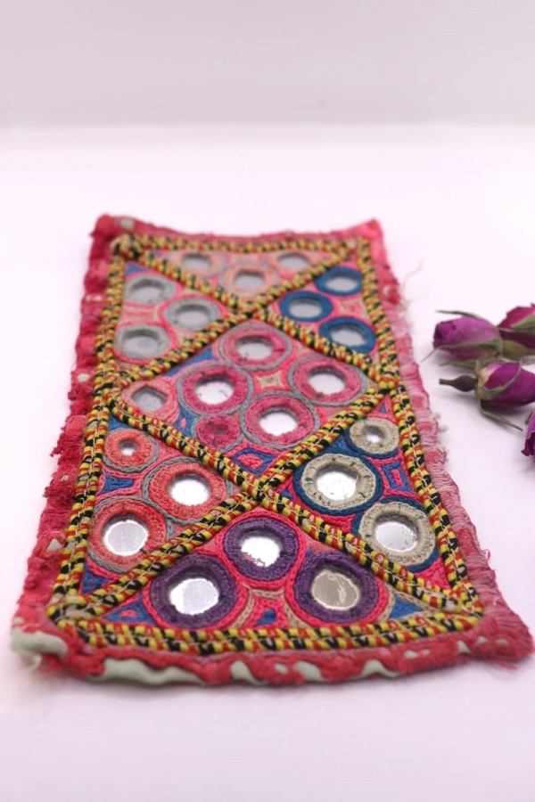 Textil vintage de Gujarat, India. 14,5x9 cms - Imagen 5