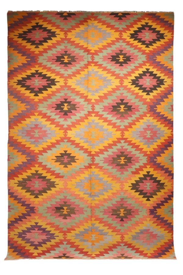 Vintage kilim from Denizli, Turkey. 290×195 cms - Image 2