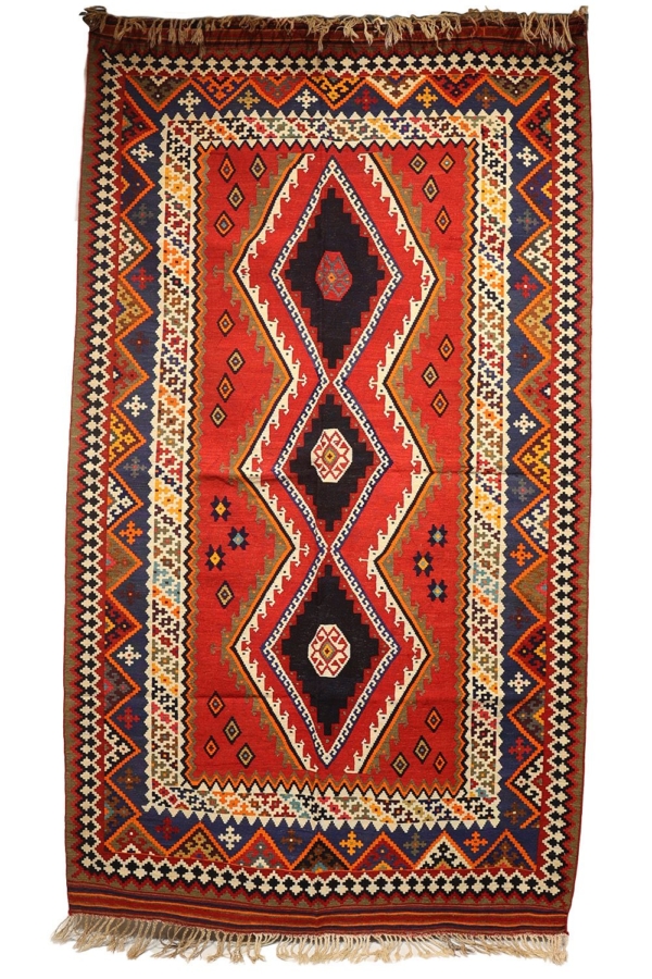 Kilim semi antiguo Qashqai, Irán. 280×159 cms - Imagen 2