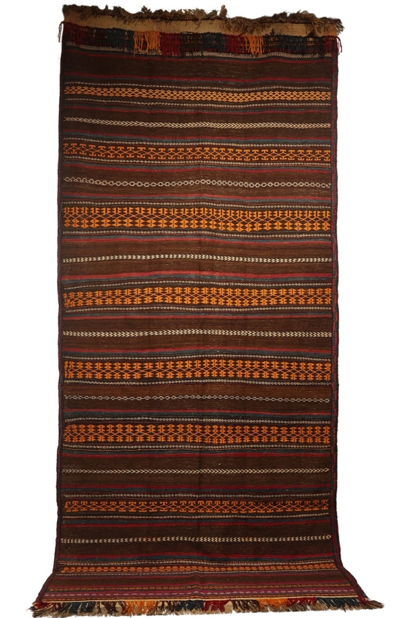 Semi-antique Baluch kilim from Afghanistan. 333x148 cms - Image 2