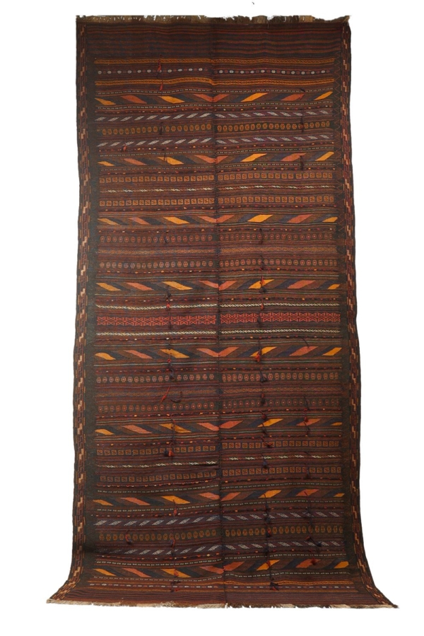 Semi-antique Baluch kilim from Afghanistan. 320x148 cms - Image 2