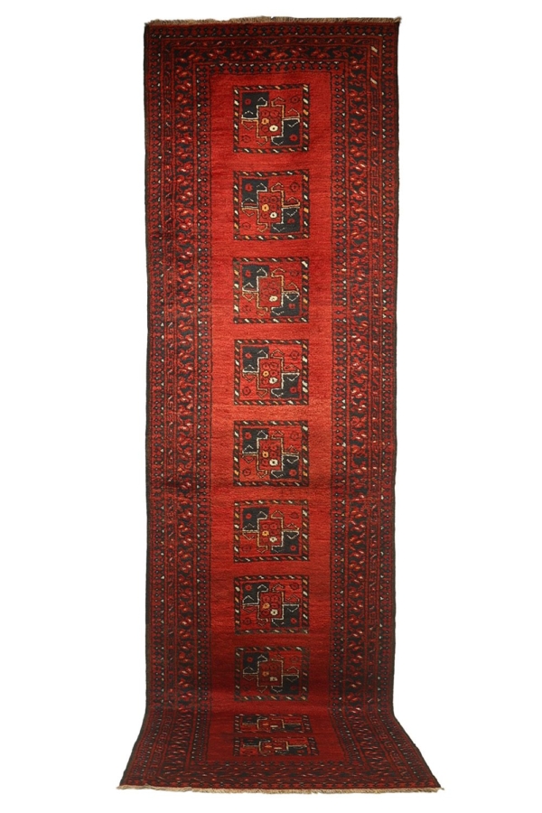 Alfombra antigua Turcomana Ersari, Afganistán. 370x105 cms - Imagen 2