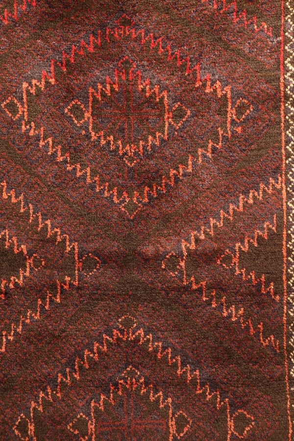 Alfombra semi antigua Mushwani Baluch, Afganistán. 319x84 cms - Imagen 3