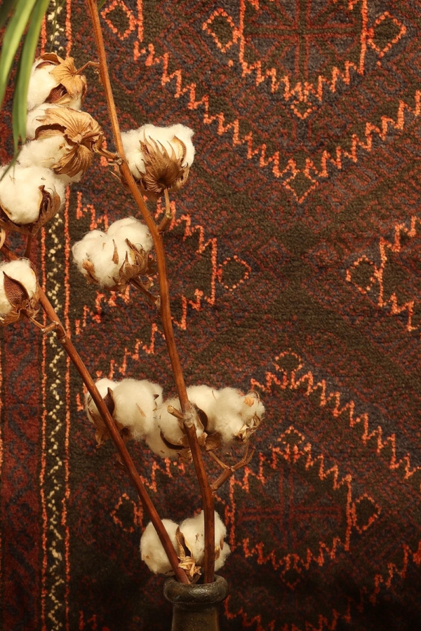 Alfombra semi antigua Mushwani Baluch, Afganistán. 319x84 cms - Imagen 6