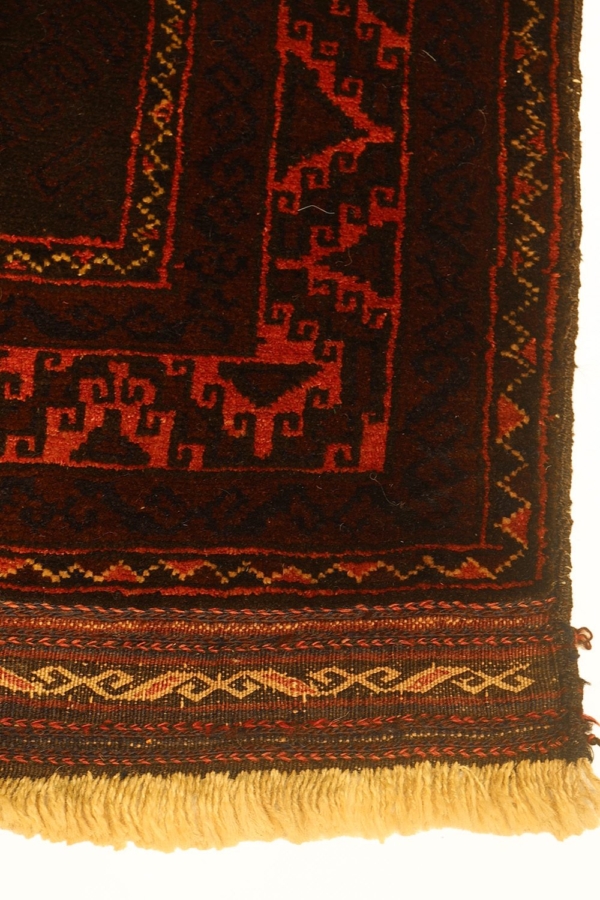 Alfombra semi antigua Mushwani Baluch, Afganistán. 319x84 cms - Imagen 7