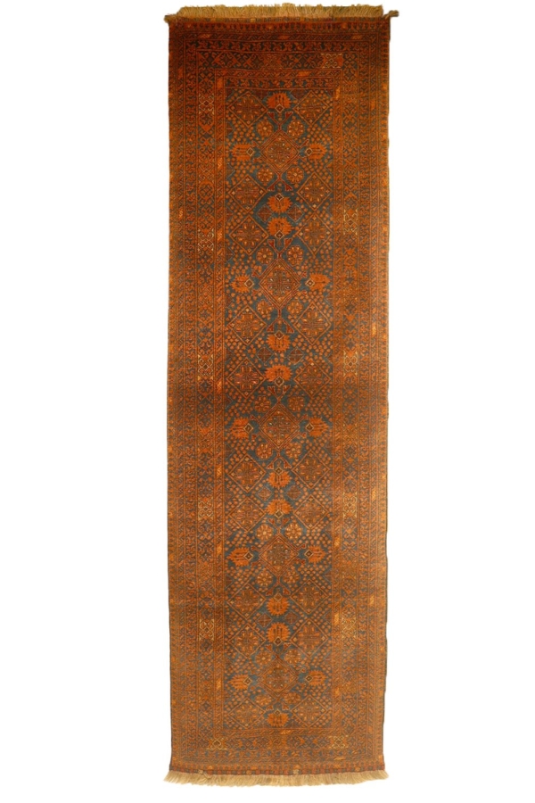 Semi-antique Turkman rug from Afghanistan. 281x86 cms - Image 2