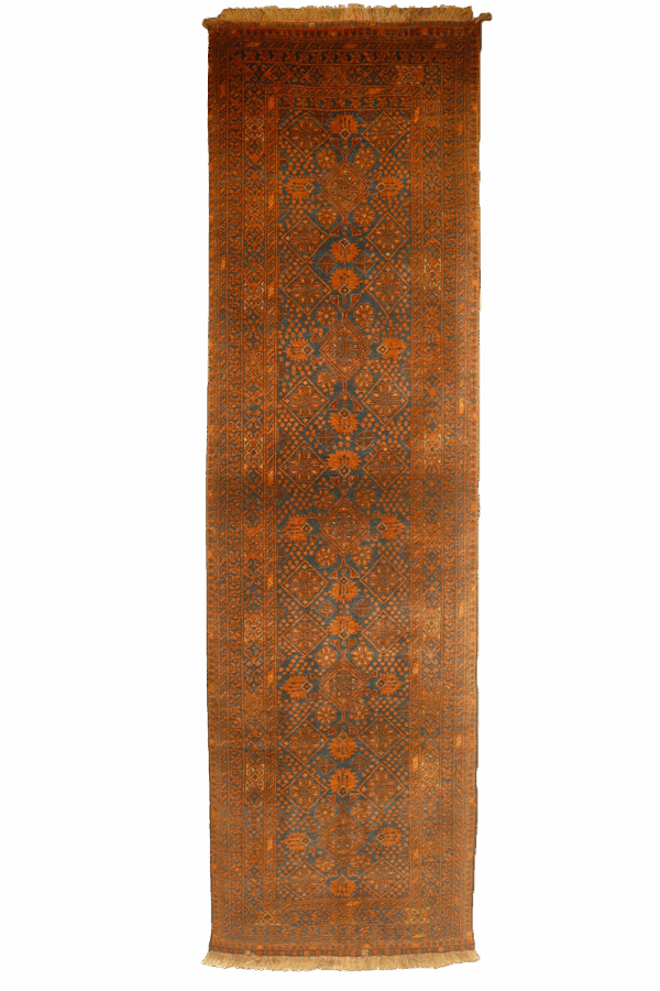 Semi-antique Turkman rug from Afghanistan. 281x86 cms - Image 8