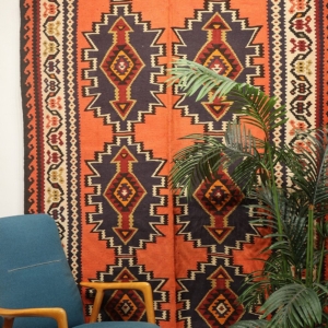 Semi-antique Shahsavan kilim from Iran. 291×158 cms