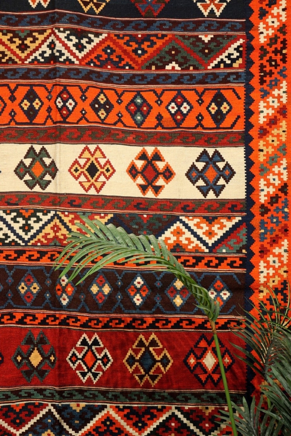 Semi-antique kilim Qashqai from Iran. 291×160 cms - Image 3