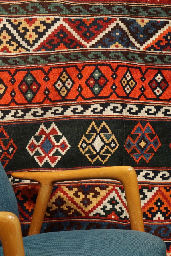 Semi-antique kilim Qashqai from Iran. 291×160 cms - Image 4