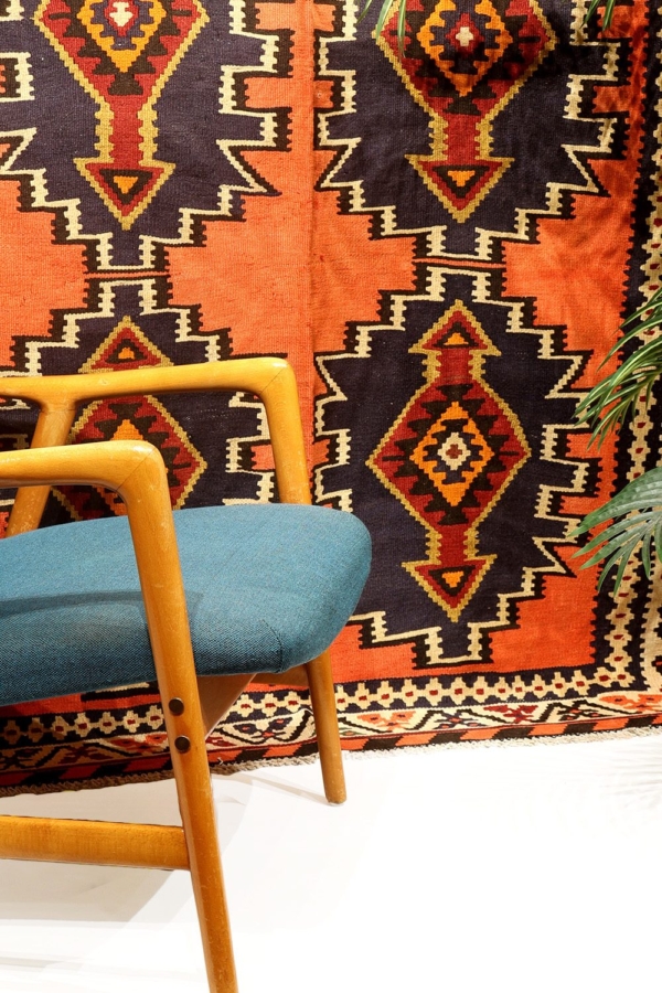 Kilim semi antiguo Shahsavan, Irán. 291×158 cms - Imagen 4