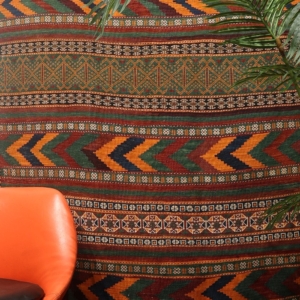 Semi-antique Baluch kilim from Afghanistan. 334x120 cms
