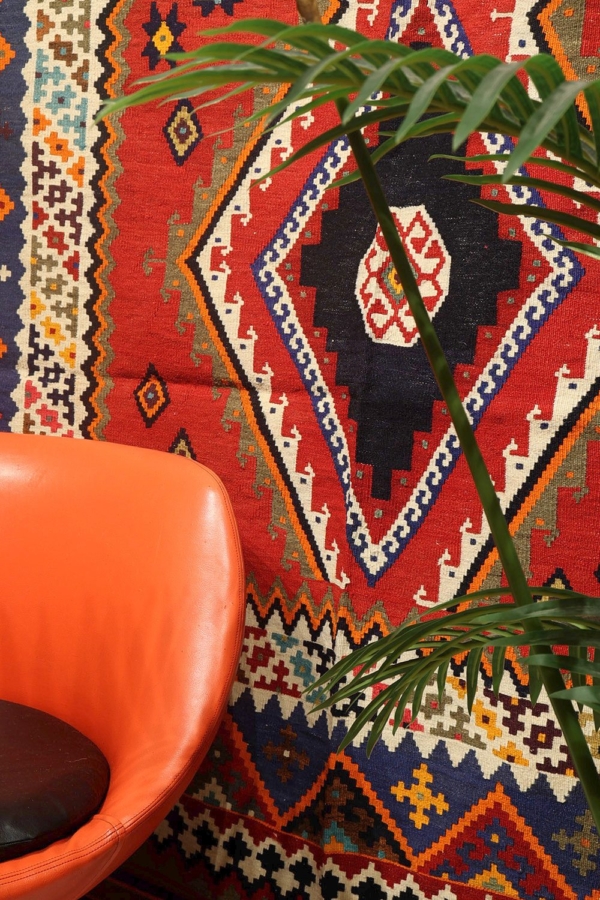 Kilim semi antiguo Qashqai, Irán. 280×159 cms - Imagen 6