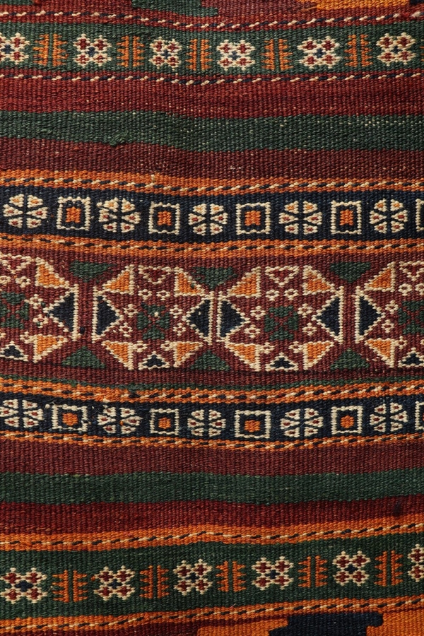 Kilim semi antiguo Baluch, Afganistán. 334x120 cms - Imagen 6