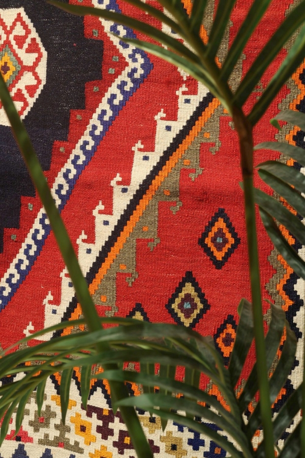 Kilim semi antiguo Qashqai, Irán. 280×159 cms - Imagen 7