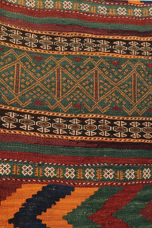 Kilim semi antiguo Baluch, Afganistán. 334x120 cms - Imagen 7
