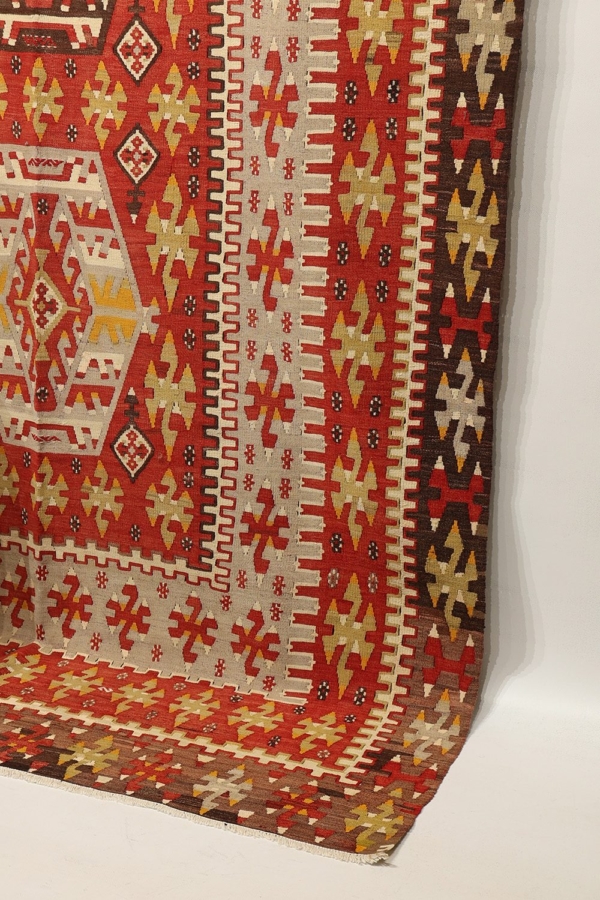 Kilim semi antiguo de Esme, Turquía. 317x160 cms - Imagen 8