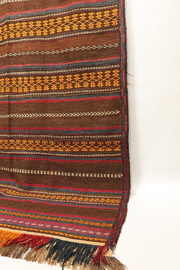 Semi-antique Baluch kilim from Afghanistan. 333x148 cms - Image 8