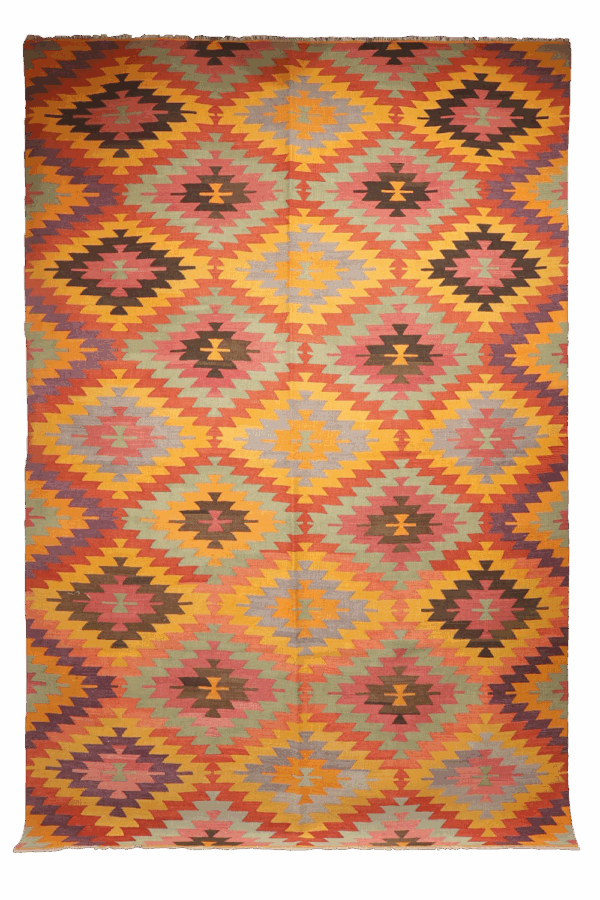 Vintage kilim from Denizli, Turkey. 290×195 cms - Image 7